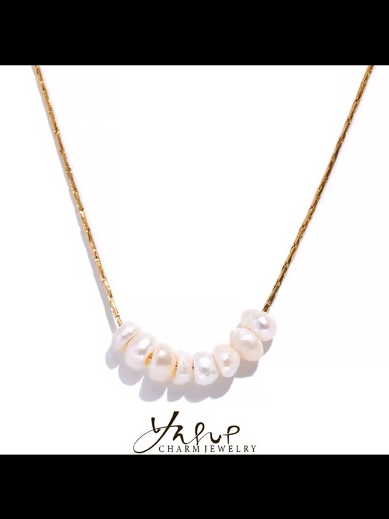Jewelry - Freshwater Pearl Necklace in 18K Gold Vermeil